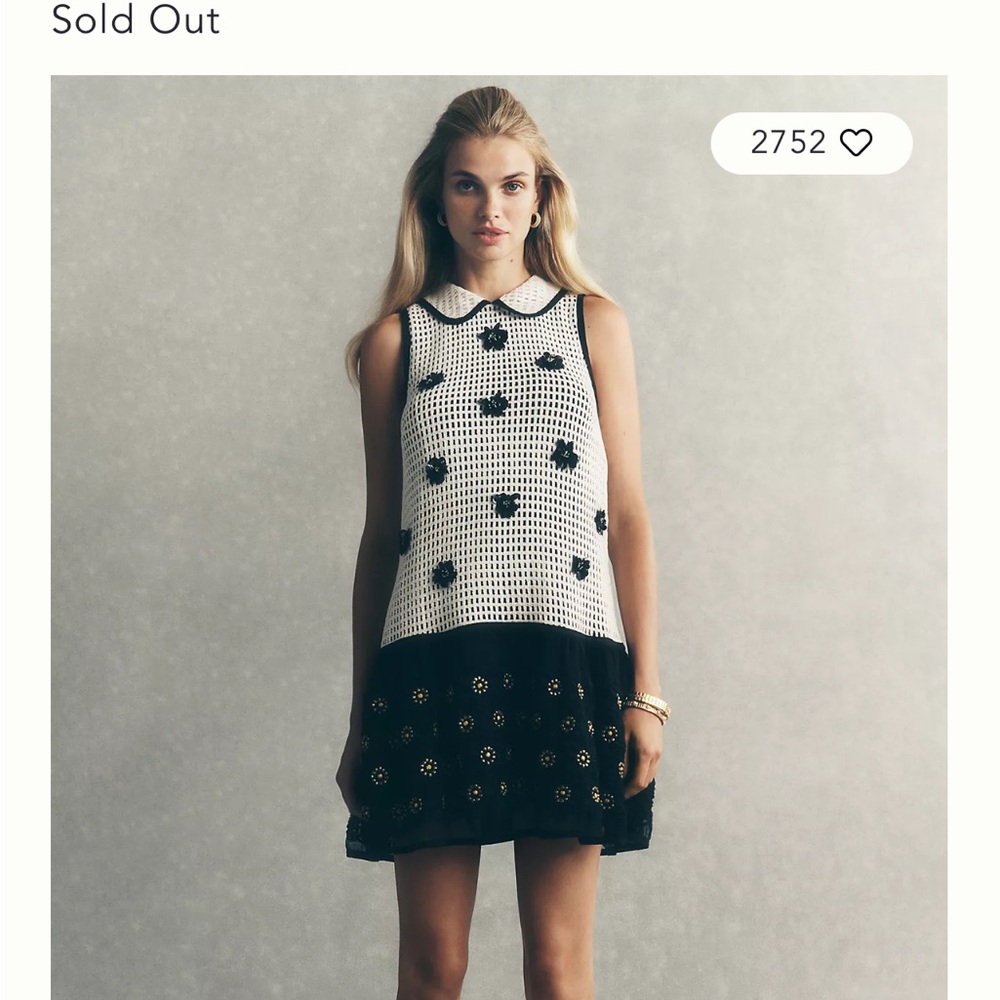 NWT MAEVE SLEEVELESS EMBELLISHED DROP-WAIST MINI DRESS 2X ANTHROPOLOGIE
